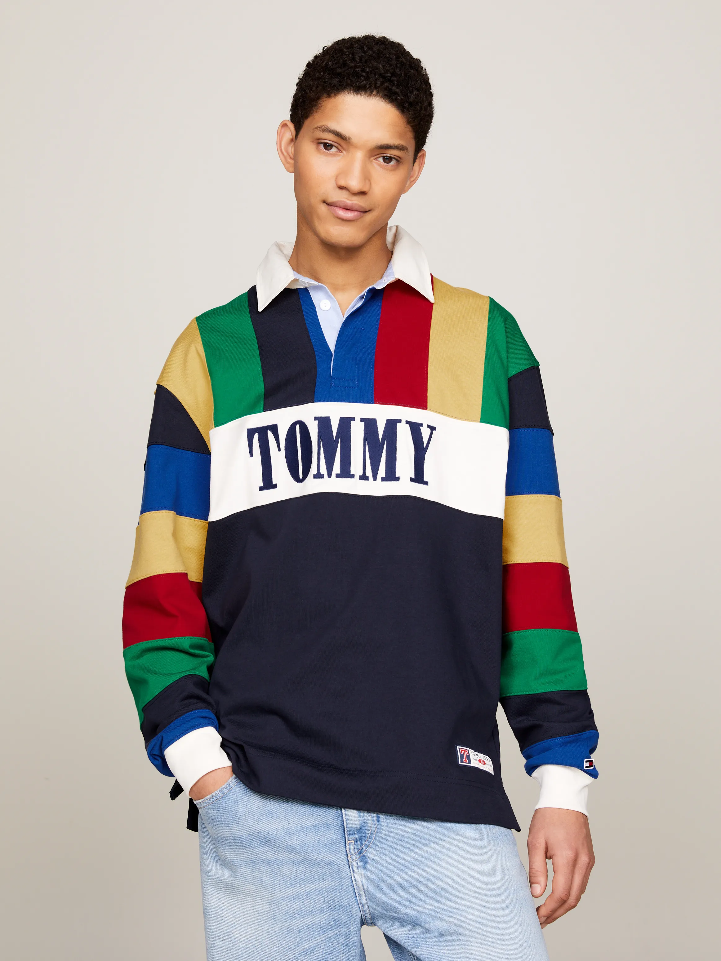 Tommy Jeans International Games Multicolour Rugby Shirt | Sweatshirts & Hoodies |Tommy Jeans