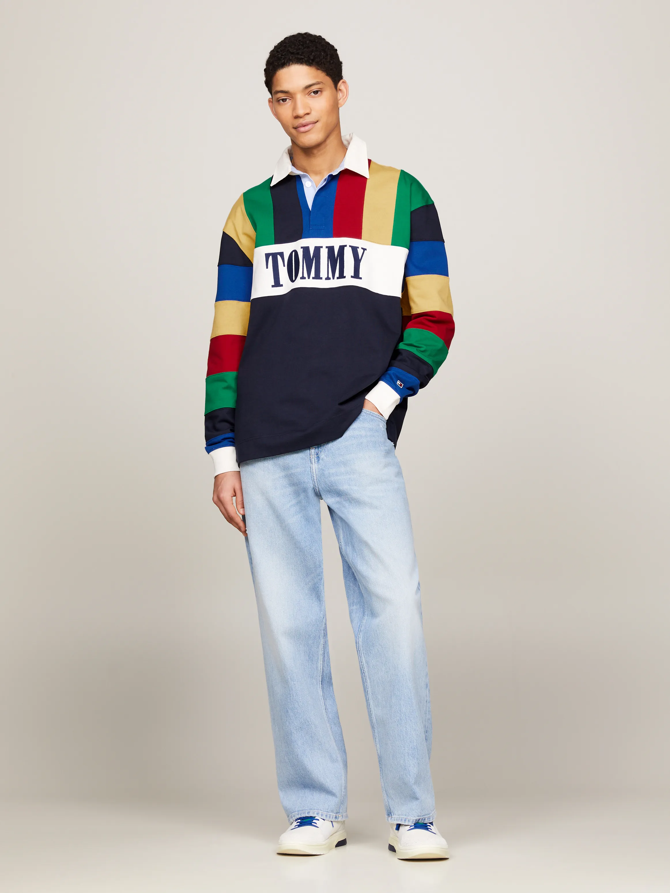 Tommy Jeans International Games Multicolour Rugby Shirt | Sweatshirts & Hoodies |Tommy Jeans