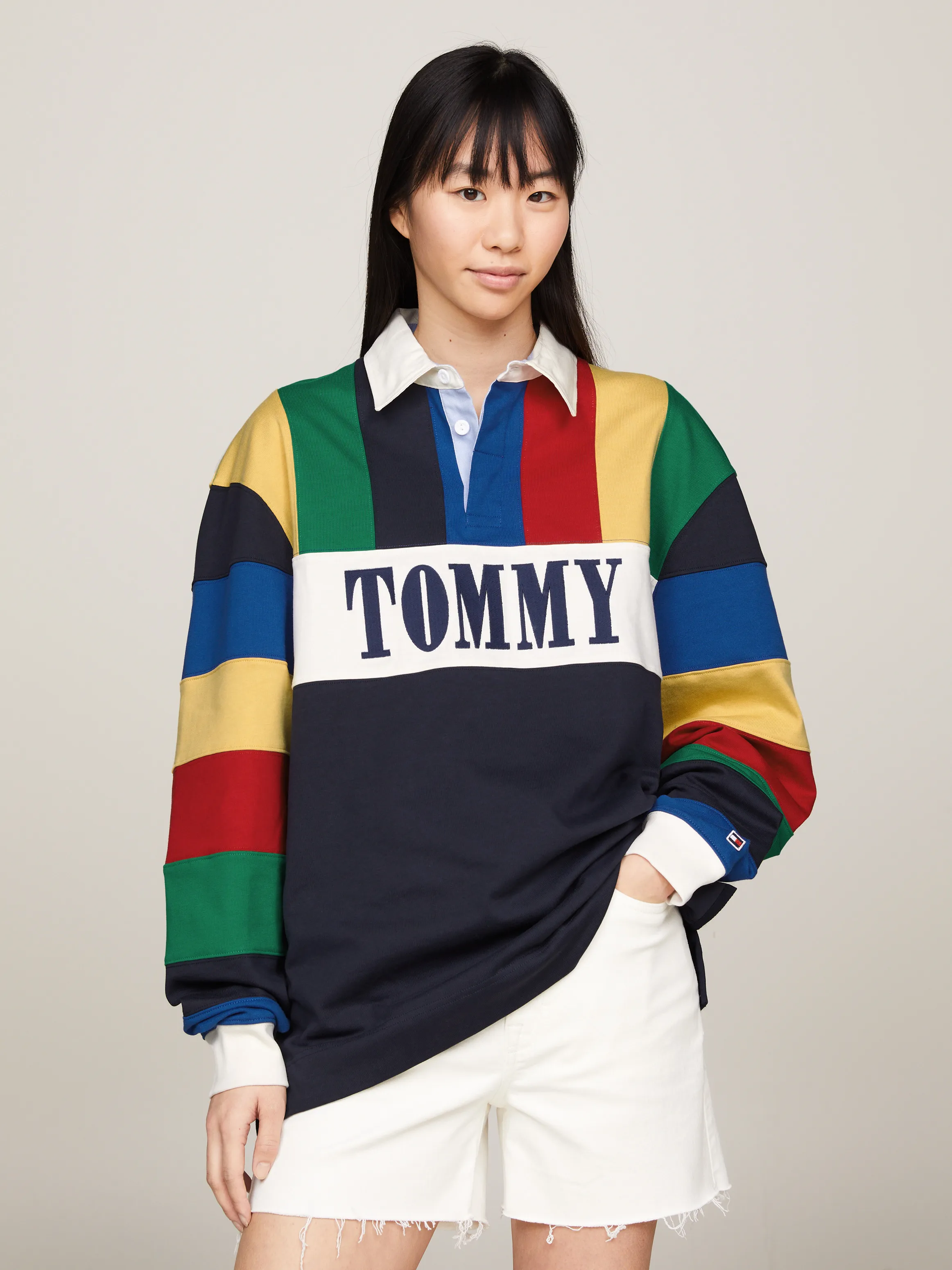 Tommy Jeans International Games Multicolour Rugby Shirt | Sweatshirts & Hoodies |Tommy Jeans