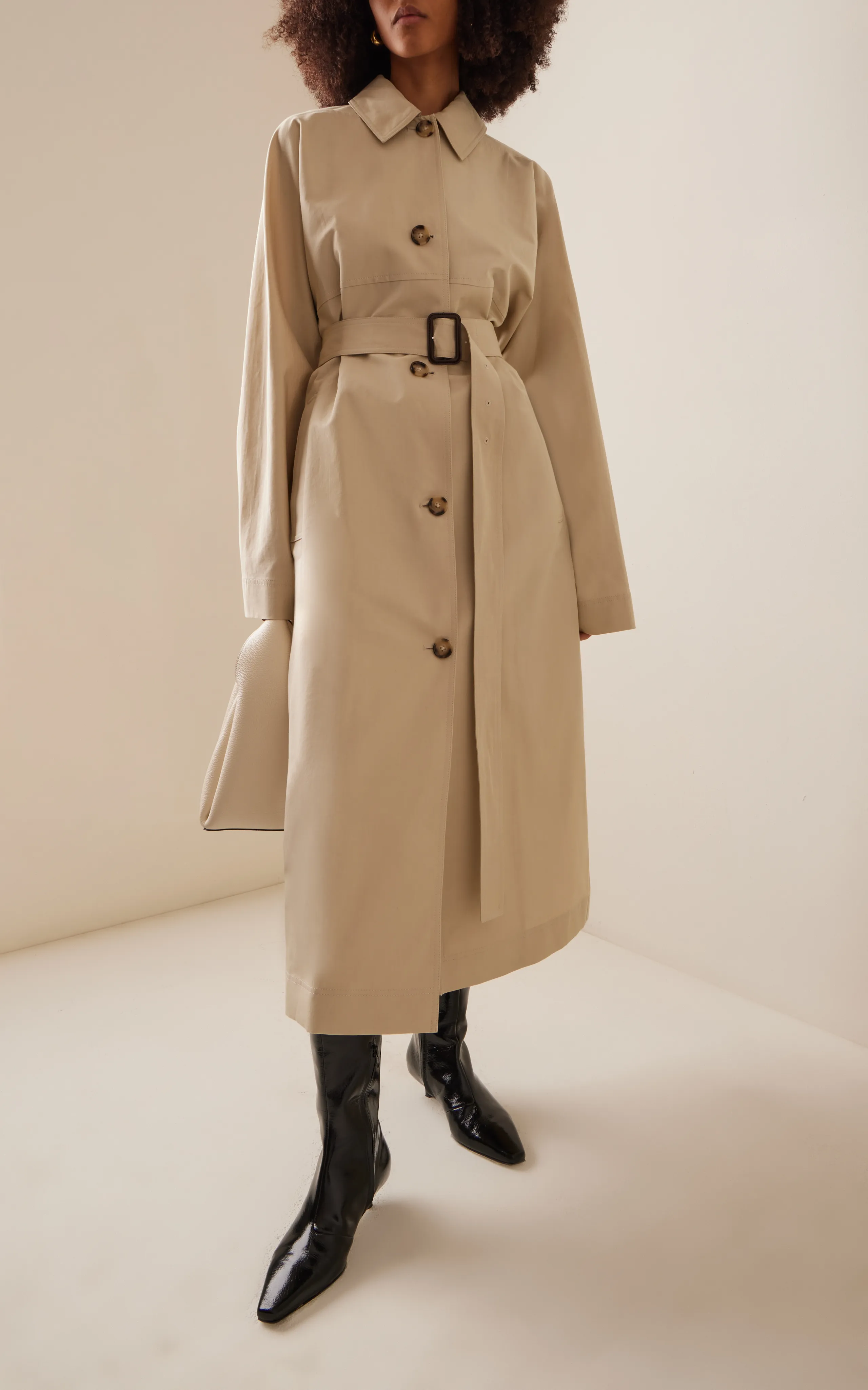 Toteme Tumbled Organic Cotton-Silk Trench Coat