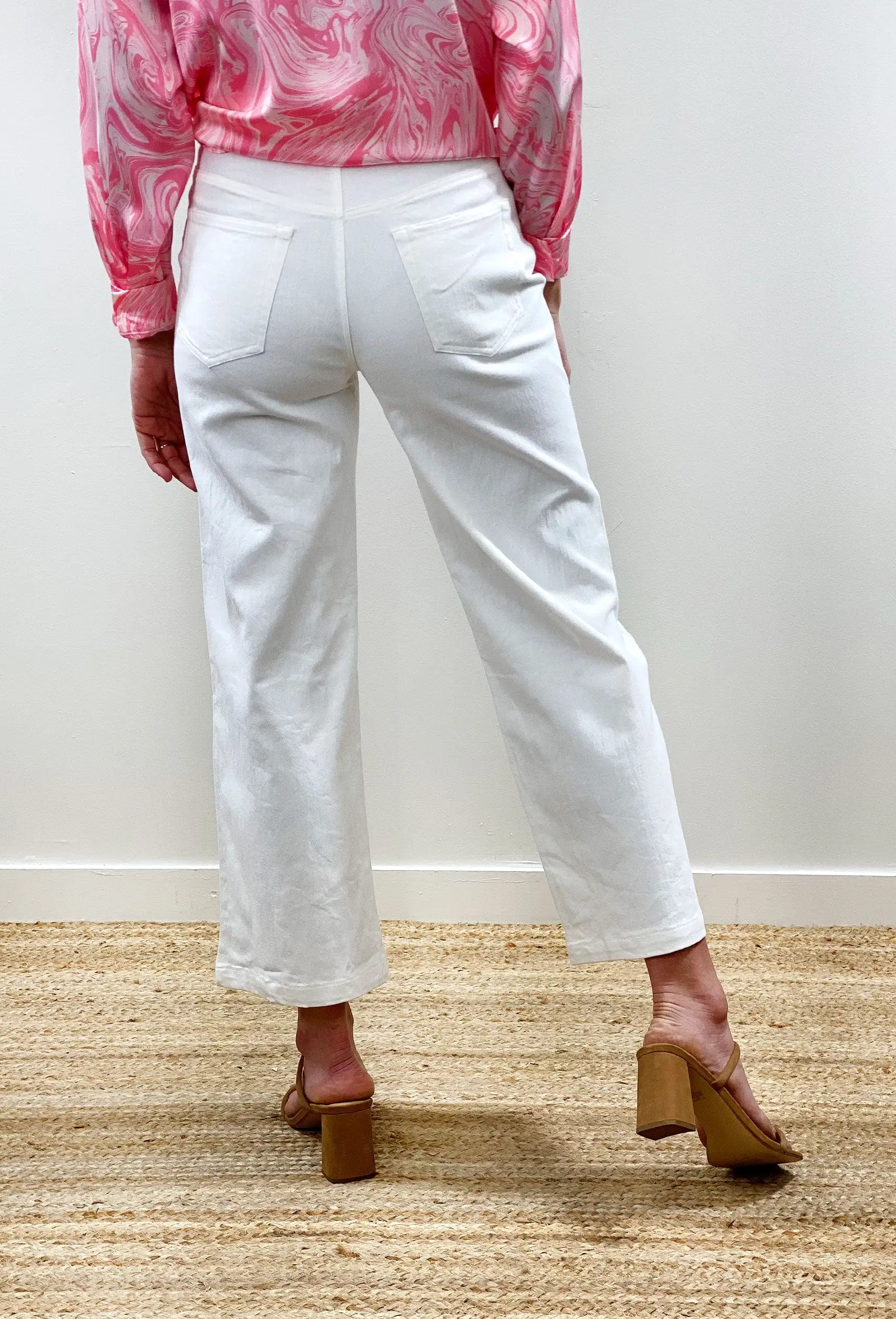 Trendiest Around White Wide Leg Denim