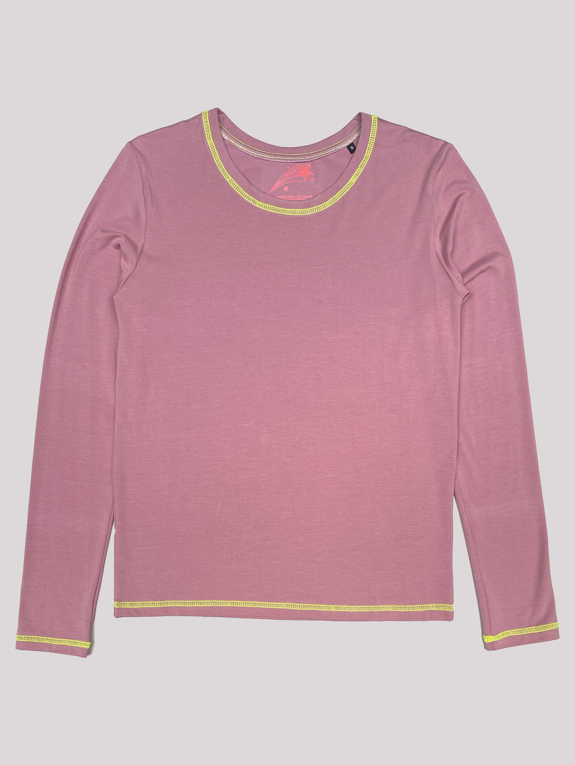 VINTAGE ROSE CONTRAST LONG SLEEVE