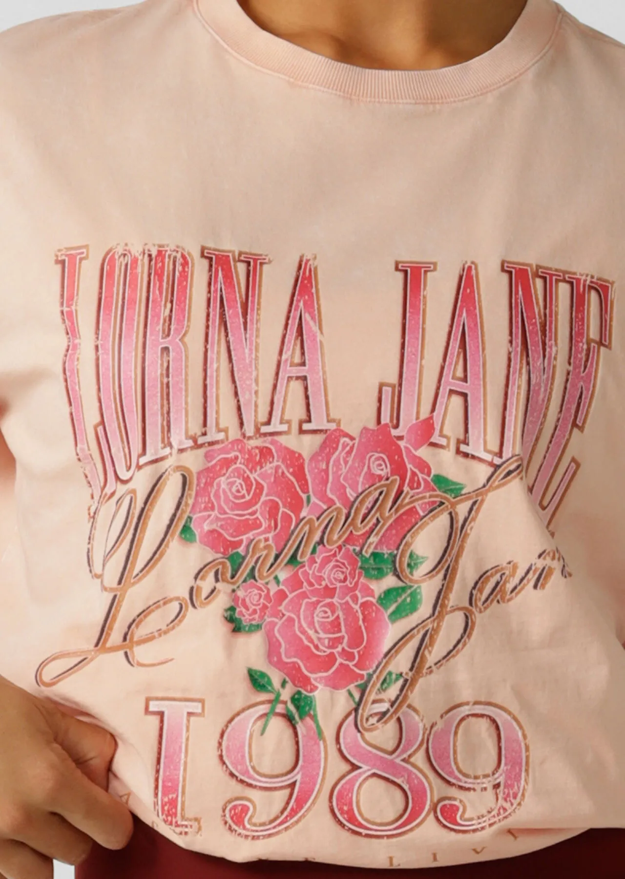 Vintage Rose Relaxed Tee | Short Sleeve | Lorna Jane Australia