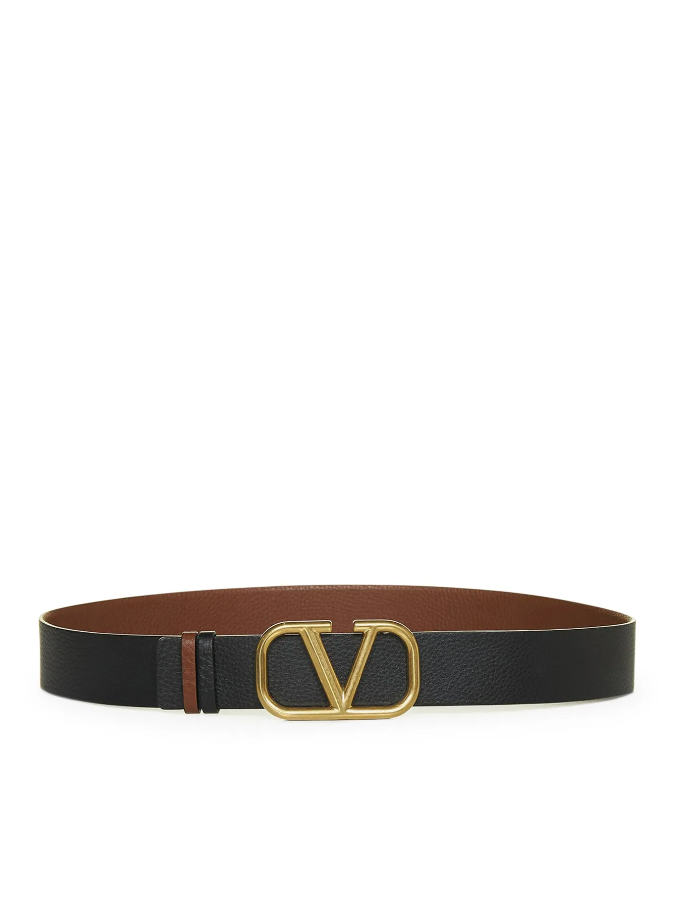 VLOGO SIGNATURE REVERSIBLE BELT IN MOOSE PRINT CALFSKIN 40 MM