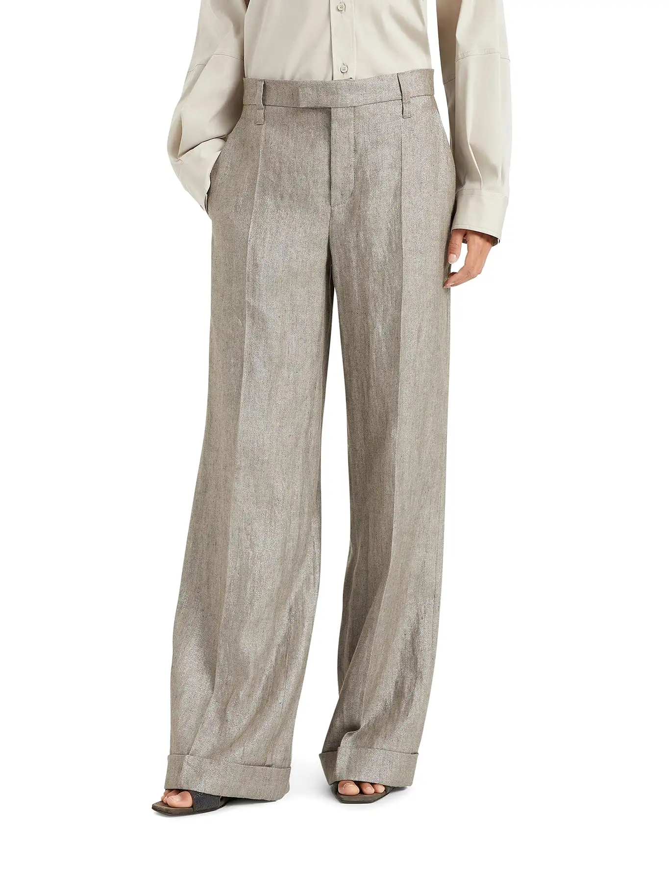 Wide leg trousers