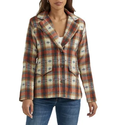 Women's Wrangler Plaid Coat Blazer